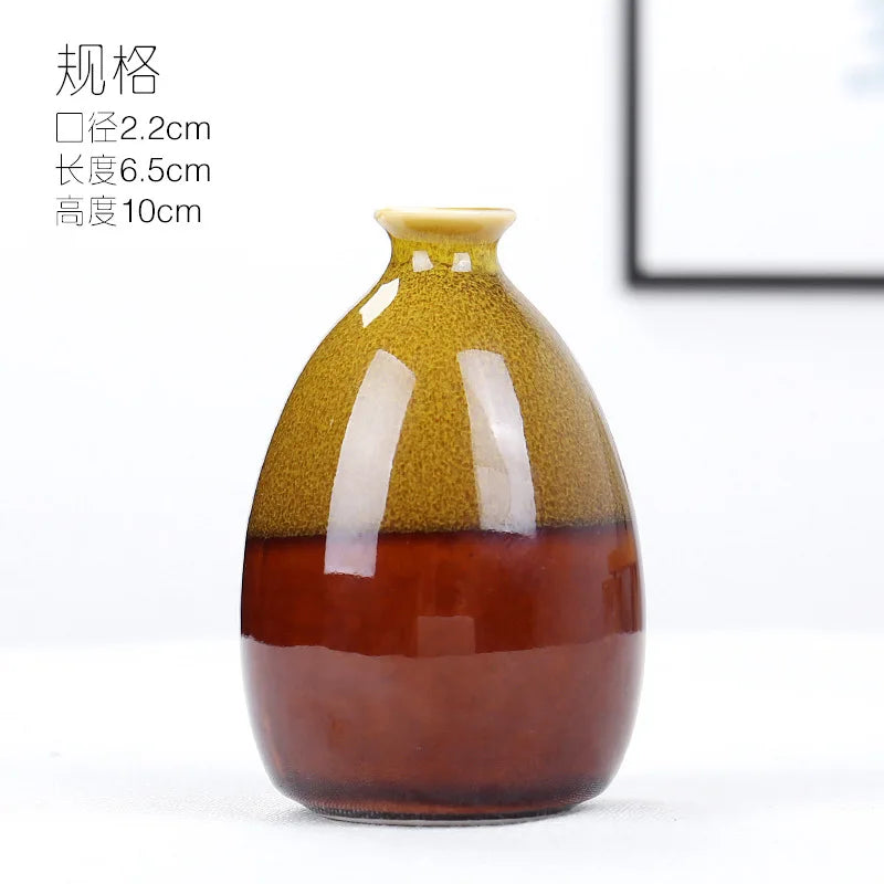 Modern Flower Vases For Homes Ceramic Vase Decoration Flower Glaze Flower Home Accessories Ceramic Craft Ornaments Green Plant