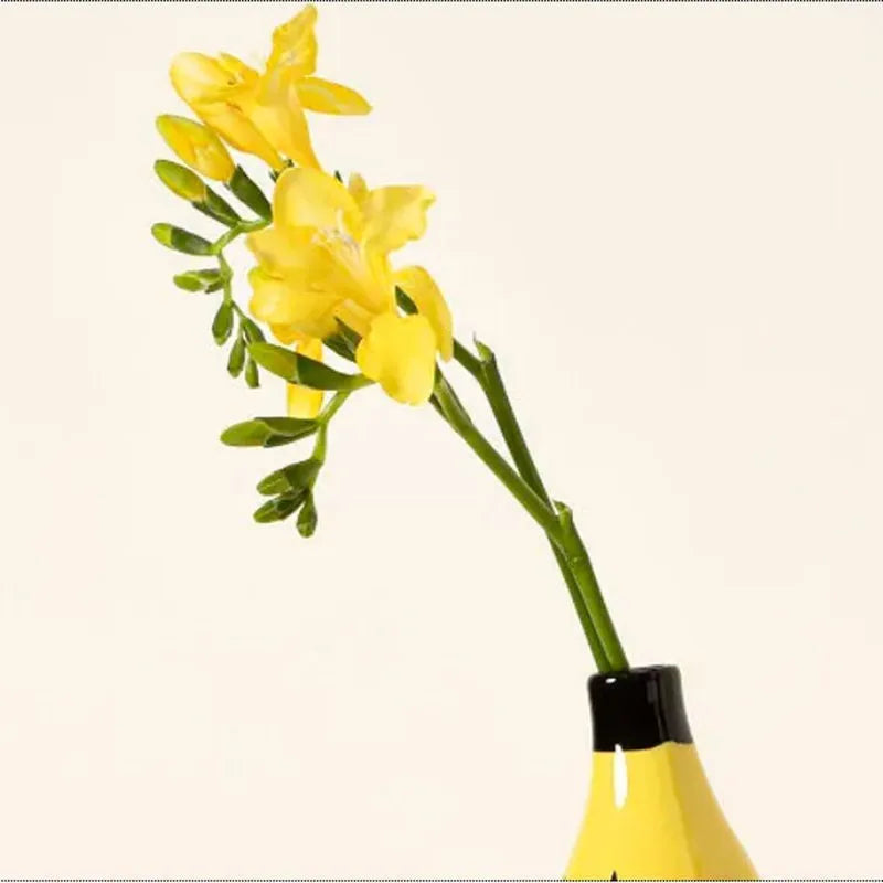 Creative Resin Banana Vase Flower Arrangement Decoration Simulated Fruit Banana Artifact Funny Vases Pots  Home Decoration