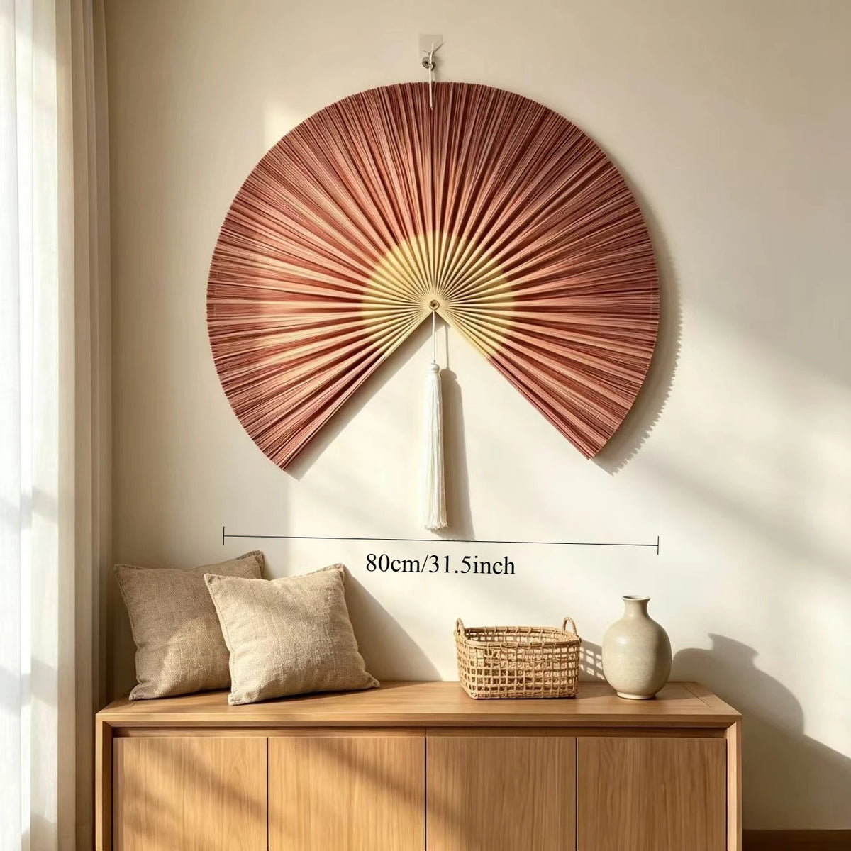 Leque Decorativo de Bambu