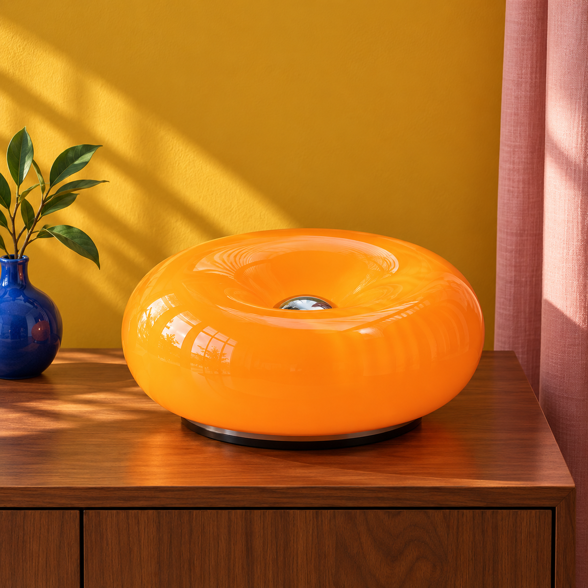 Arandela LED Donut em ambiente colorido - foto 3