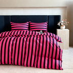 Kit Capa de Edredom rosa pink e preto