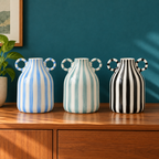 Conjunto de Vasos Listrados com Alças