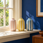 Conjunto de Vasos Listrados em cores variadas
